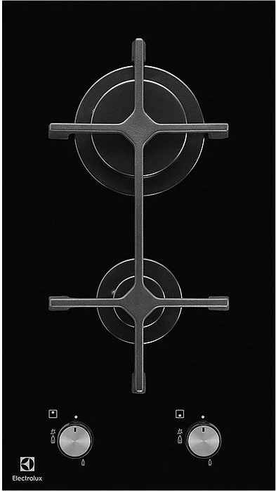 Pjatë me gaz dhe xham Electrolux EGC3322NVK, 30 cm, e zezë