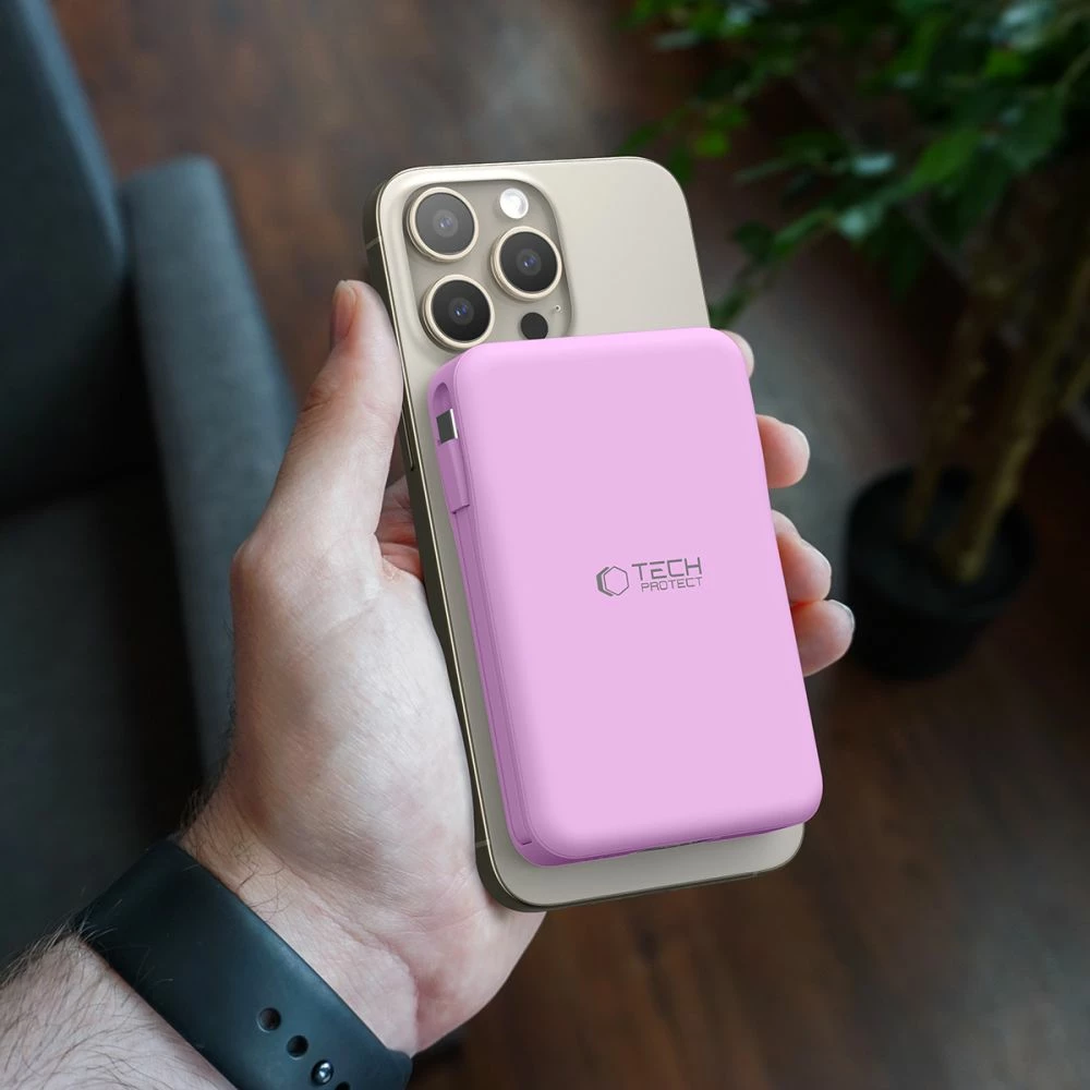 Powerbank Tech-Protect PB31 LifeMag 10000mAh, MagSafe, Violet