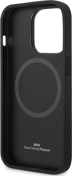 Mbështjellës BMW BMHMP14L22RPSR për iPhone 14 Pro 6.1", Leather Seats Pattern, MagSafe, Kuq e errët