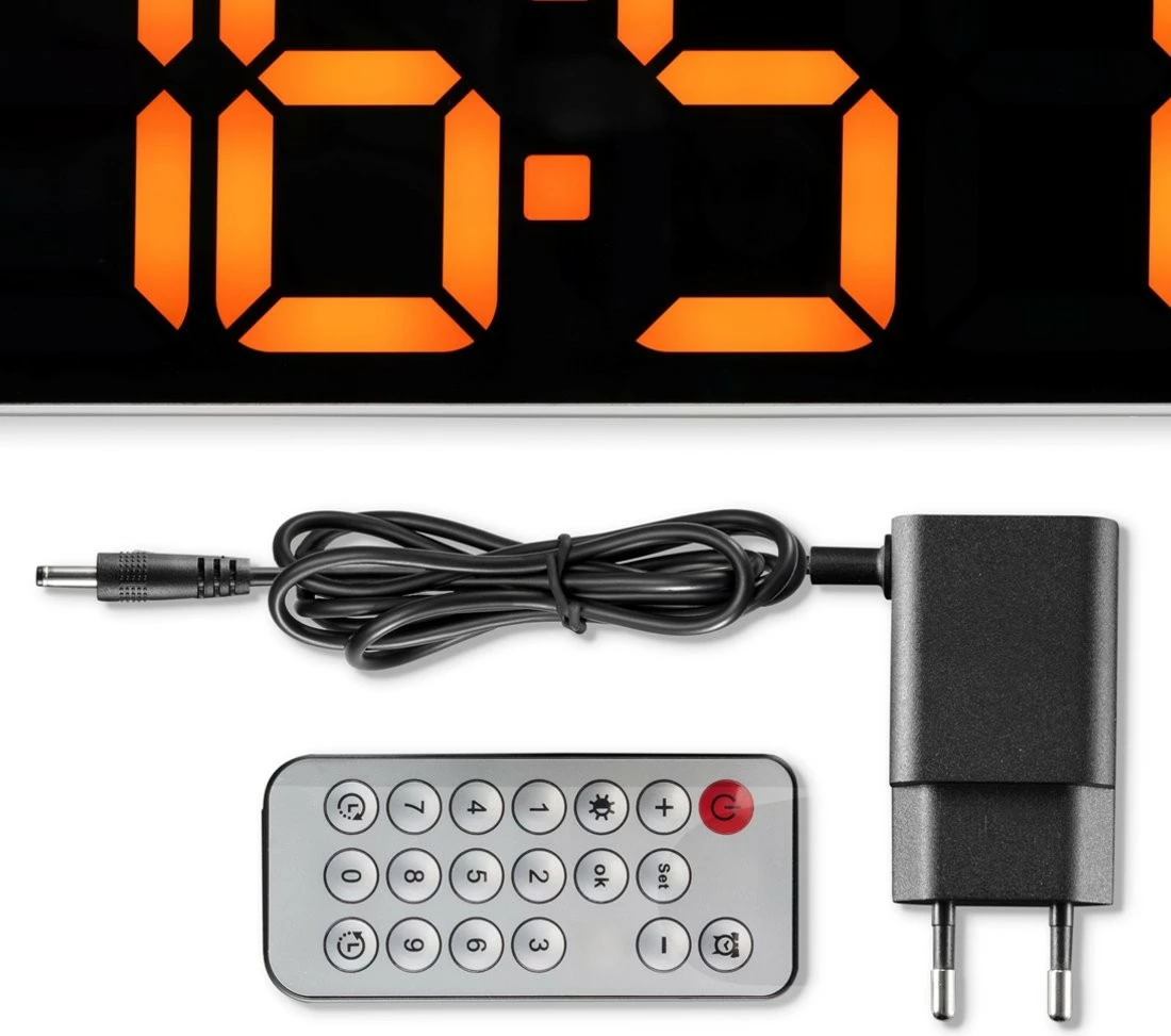 Orë elektronike murale Hama Santa Cruz, digjitale, 32 cm, e zezë