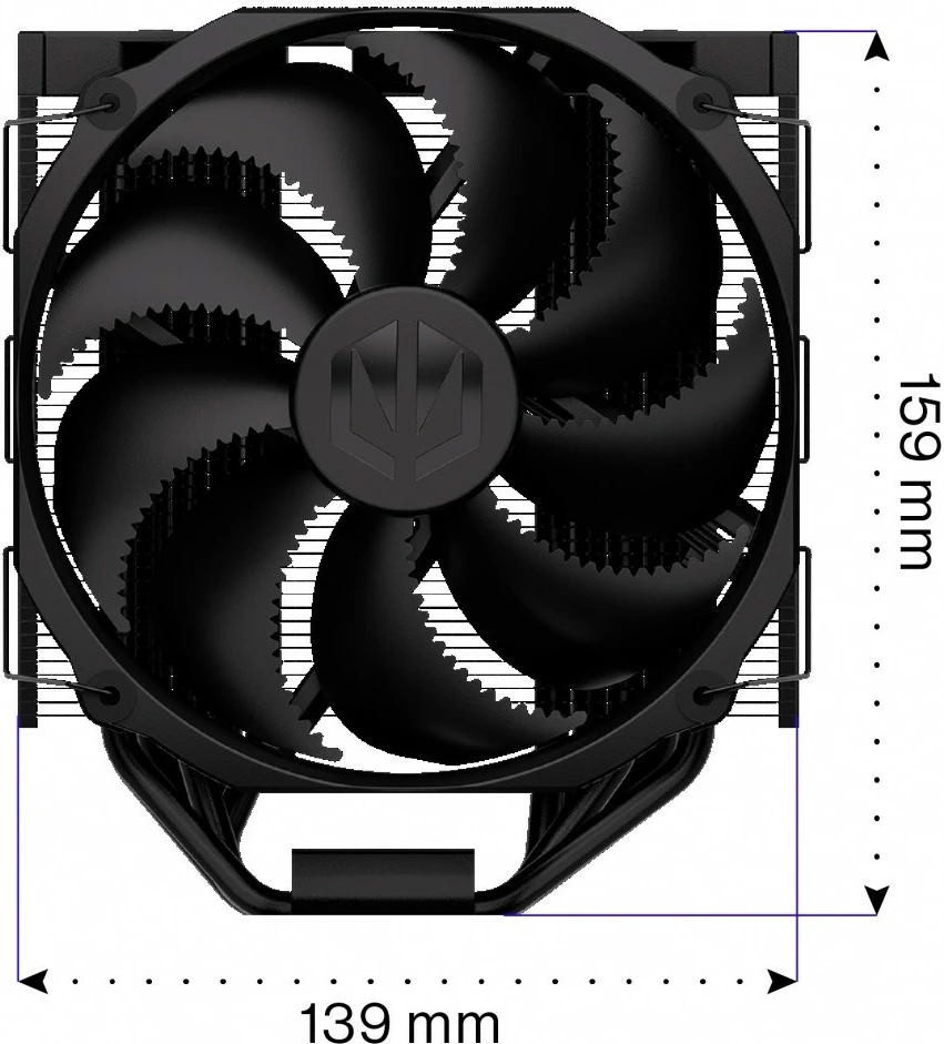 Ftohës CPU Endorfy Fortis 5 Black EY3A013, 140 mm, i zi