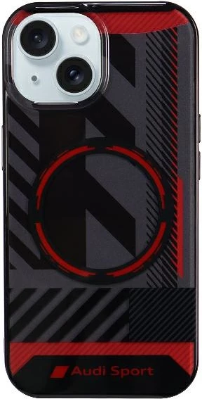 Mbështjellës Audi IML Sport MagSafe për iPhone 15/14/13 6.1", i zi