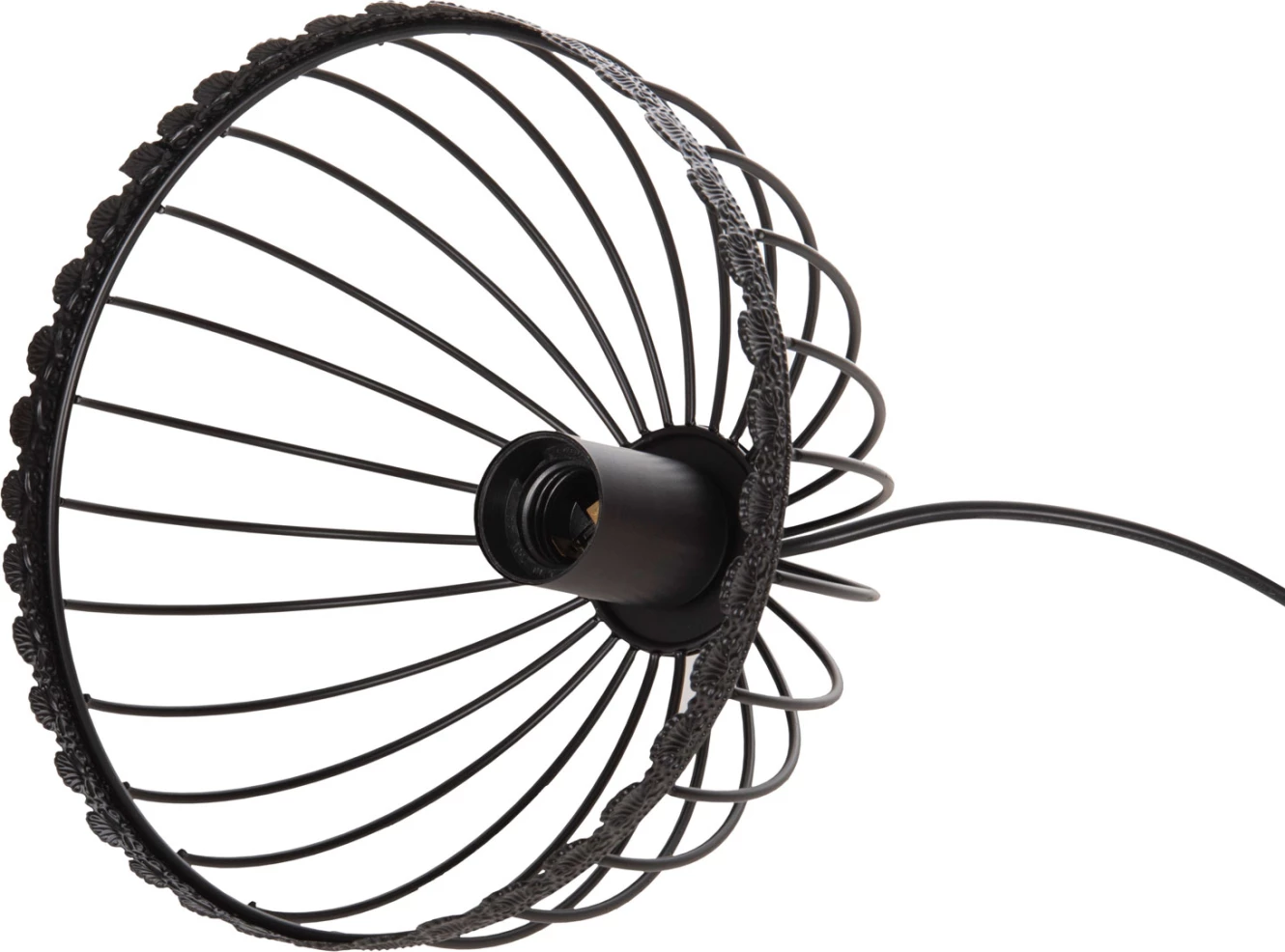 Llambë varëse tavani, FH4086, 3 drita, kapakë metalikë si ombrella, Φ22x123Hcm