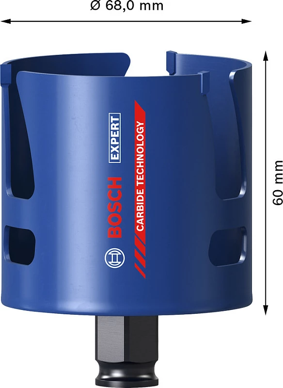 Sharrë rrethore Bosch EXPERT 2 608 900 470, 6.8 cm, për tulla/plastikë/pllaka, blu/zezë