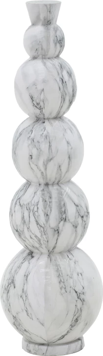 Vazo Lopel Inart metalike, ngjyrë e zezë-ari, D26x87cm