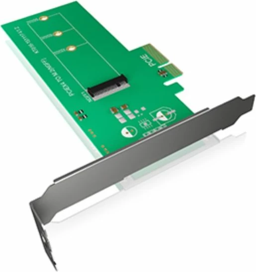kartë adapter PCIe për SSD M.2 NVMe ICYBOX IB-PCI208, PCIe 3.0 x4, 2242/2260/2280, full-profile, e gjelbër
