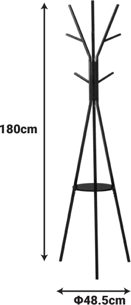 Varëse palltosh Denner, metalike, ngjyrë e bardhë, 48.5x48.5x180cm