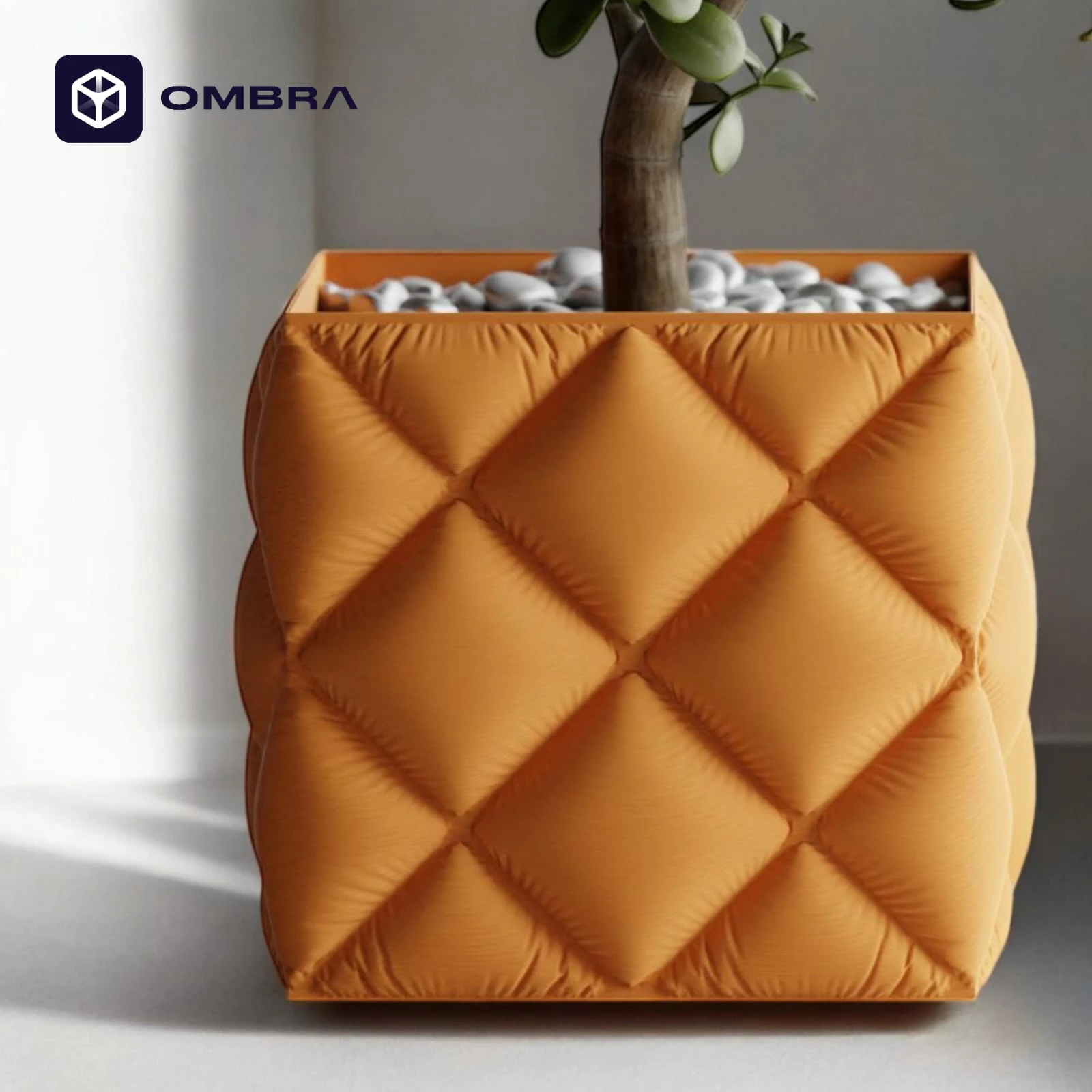 Vazo dekorative Pambuku, madhësia M, e portokalltë