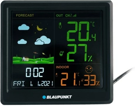 Stacion moti Blaupunkt WS25BK, LCD, me alarm, i zi