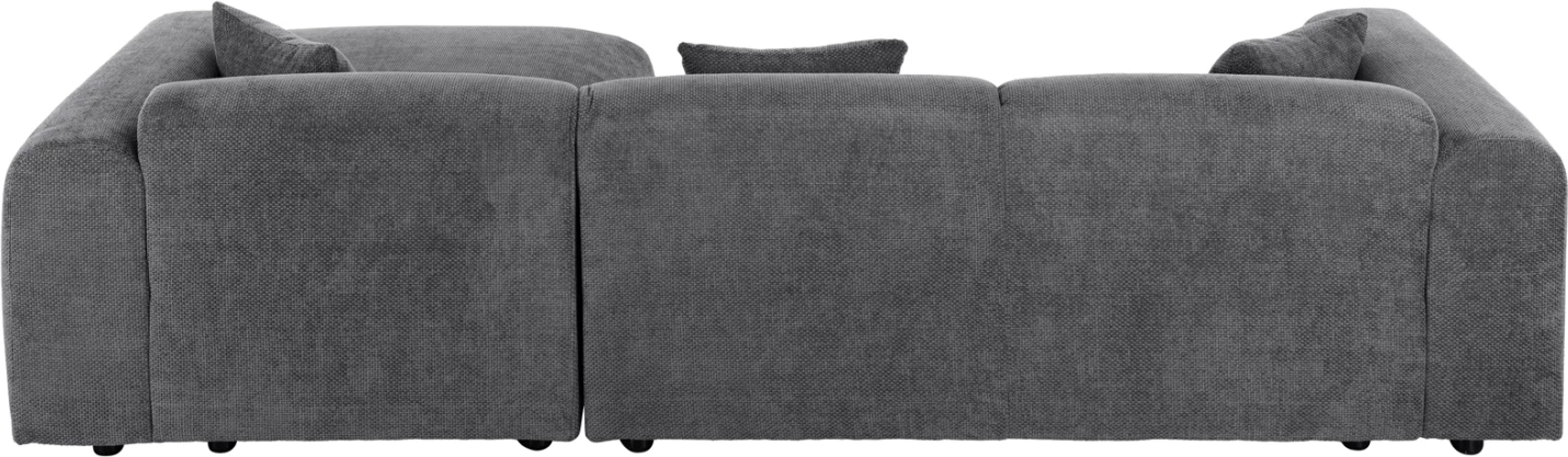 Divan qoshe BRICKEN FH3275.04R, pëlhurë antracit, 110-282x98-160x72H cm