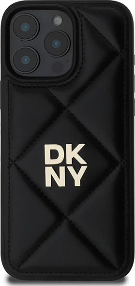 Mbështjellës DKNY Quilted Stack Logo për iPhone 16 Pro, i zi