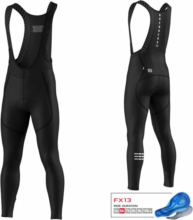 Tuta të gjata çiklizmi Biemme për meshkuj, të zeza