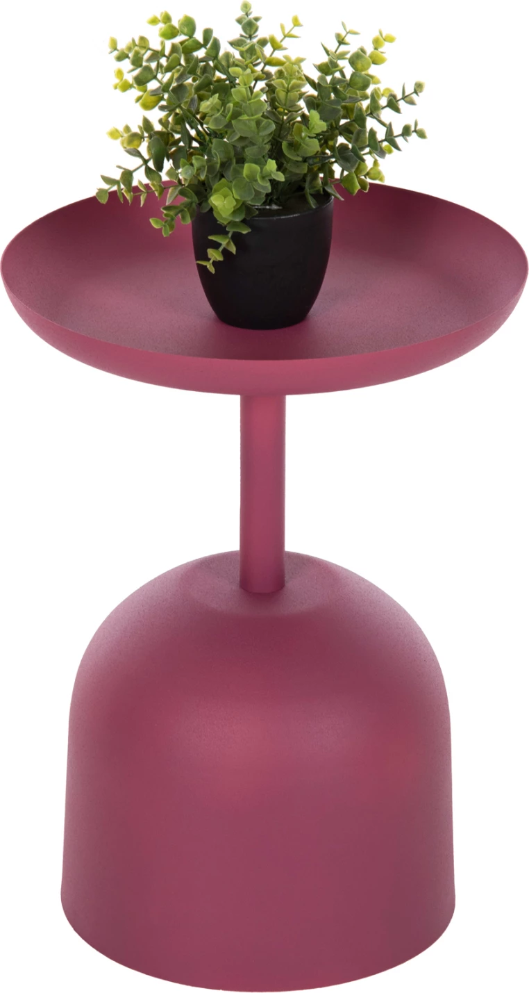 Tavolinë anësore e rrumbullakët DELBEL FH4262.06 metalike në ngjyrë rozë Φ36x49Hcm