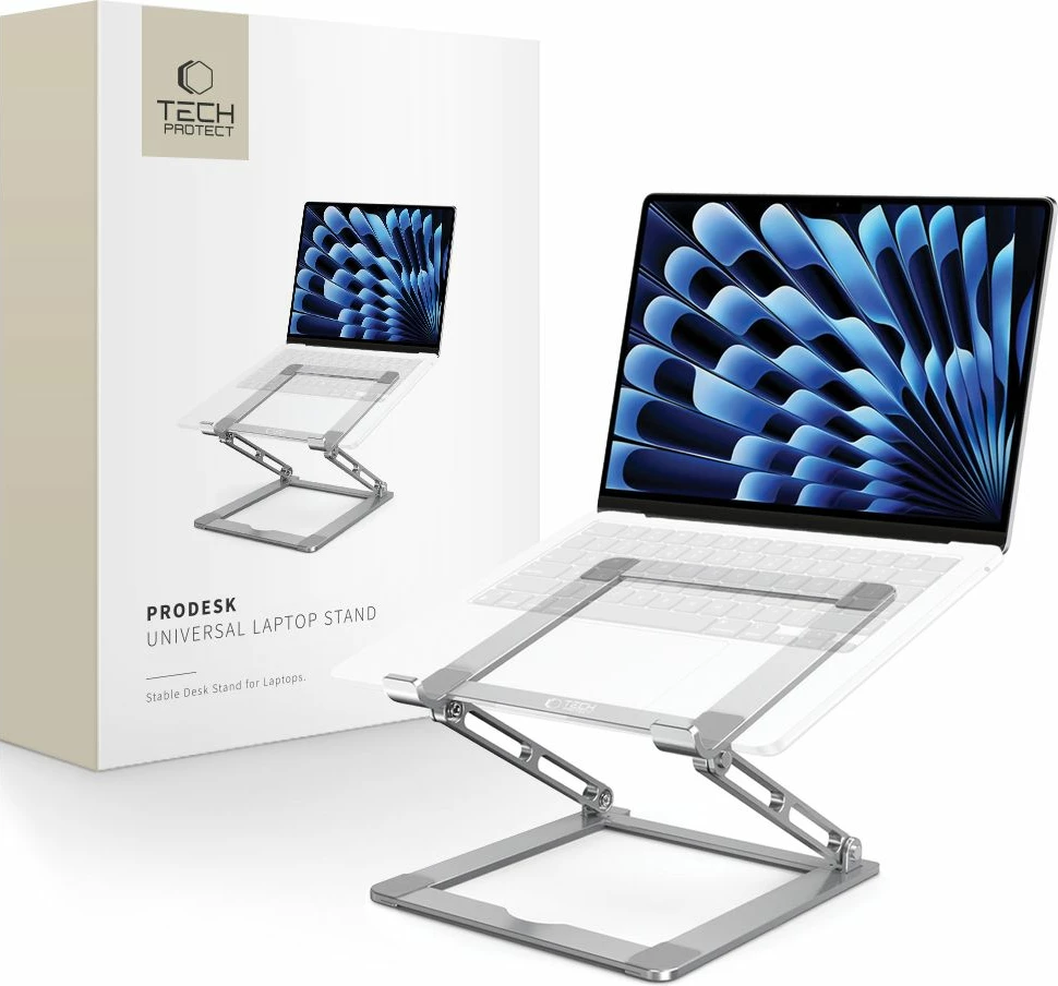 Mbajtëse laptopi Tech-Protect ULS400, deri 17", alumini, gri