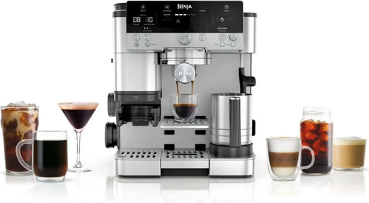 Makine kafeje Ninja ES601EU Luxe Café Premier, gjysmë automatike, mulli i integruar, sistem qumështi, 1 filxhan, inox/zezë
