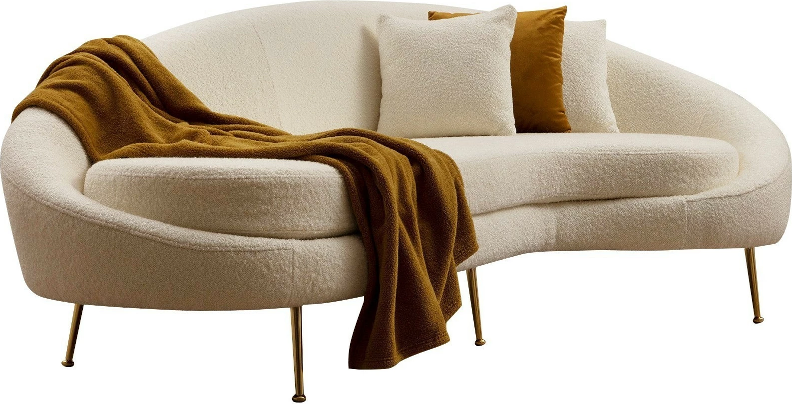 Divan treshe Atelier del Sofa, Eses, boucle krem