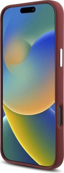 Mbështjellës Mercedes Silicone me vijë të bardhë MagSafe për iPhone 16 Pro Max, Kuq