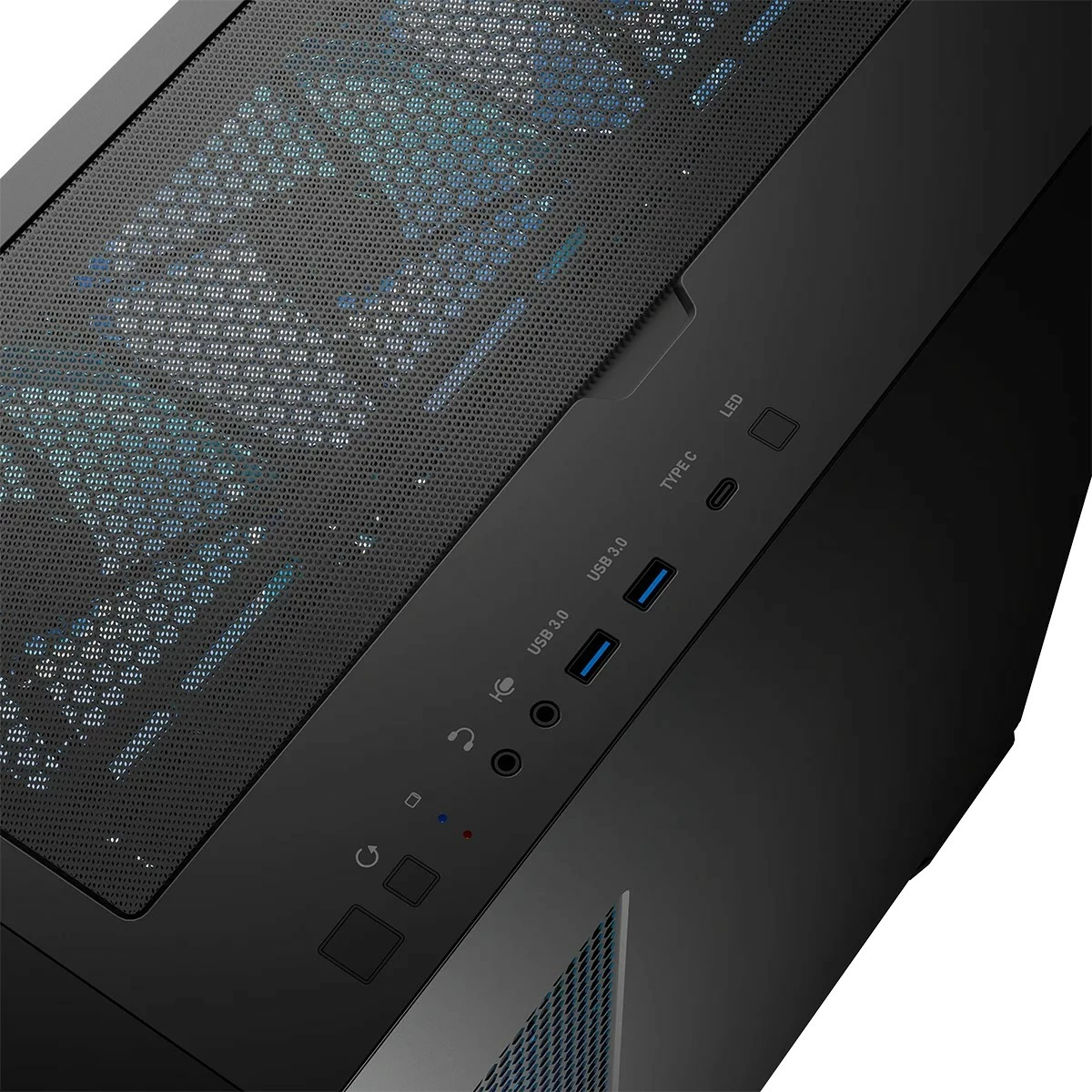 Kasë MODECOM Horizon ARGB Flow Midi, E-ATX, 4 ventilatorë ARGB, Xham i temperuar, e zezë