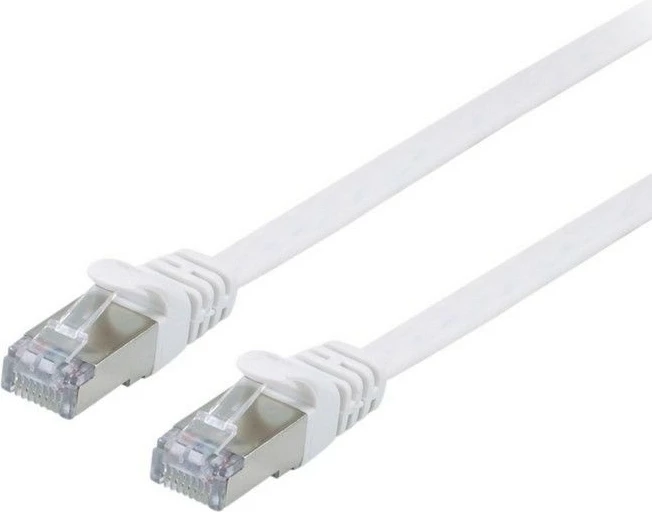 Kabllo rrjeti EQUIP Cat6a, 3m, flat, RJ-45, e bardhë