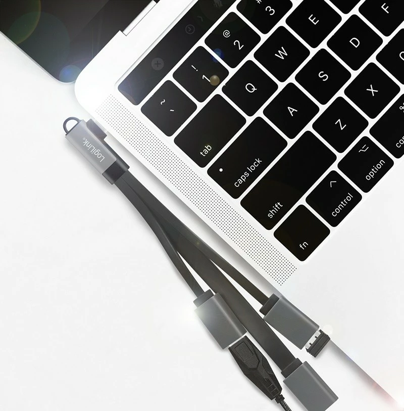 Hub USB LogiLink UA0361, 3x USB-A, USB-C, 0.15m, zi/gri