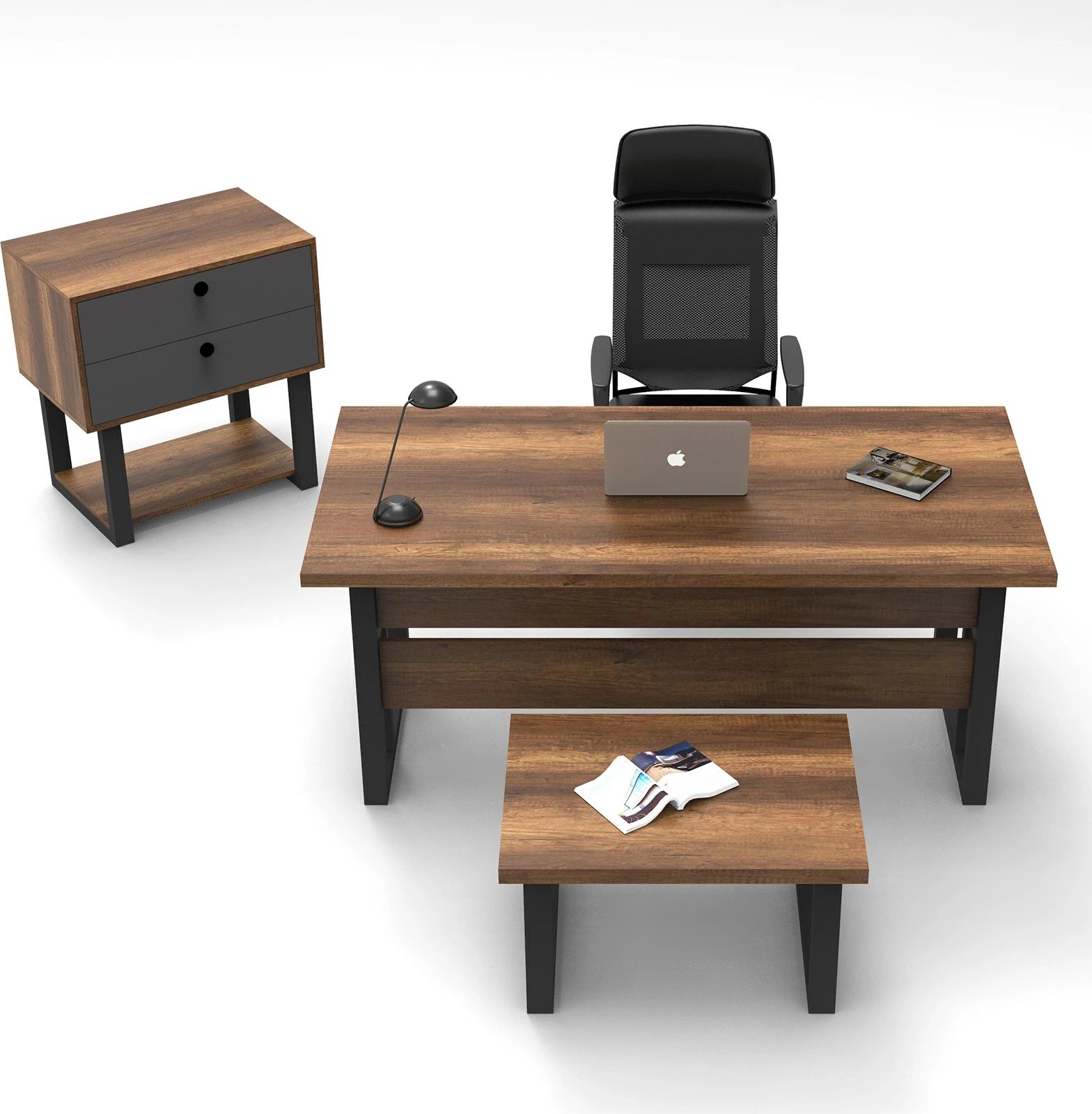 Set mobiljesh për zyre Skye Decor, ngjyrë barok dhe antracit, Mn08-Ba