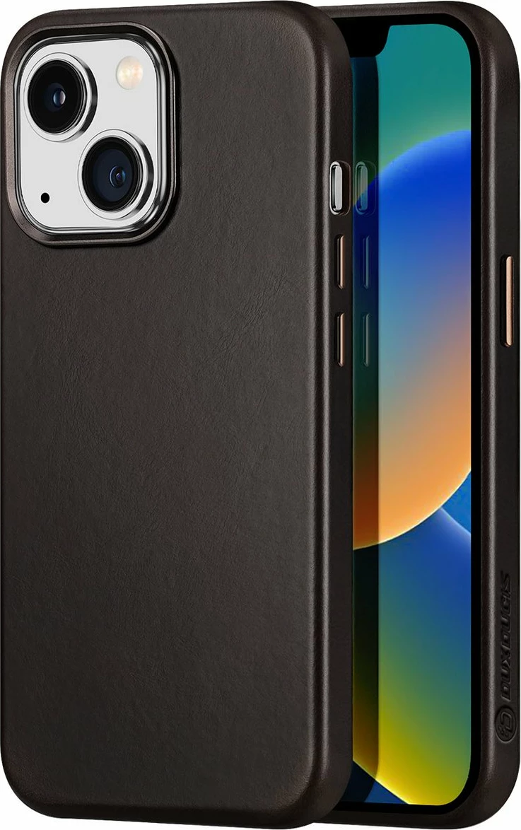 Mbështjellës Dux Ducis Naples për iPhone 14 Plus, lëkurë, MagSafe, Kafe e errët
