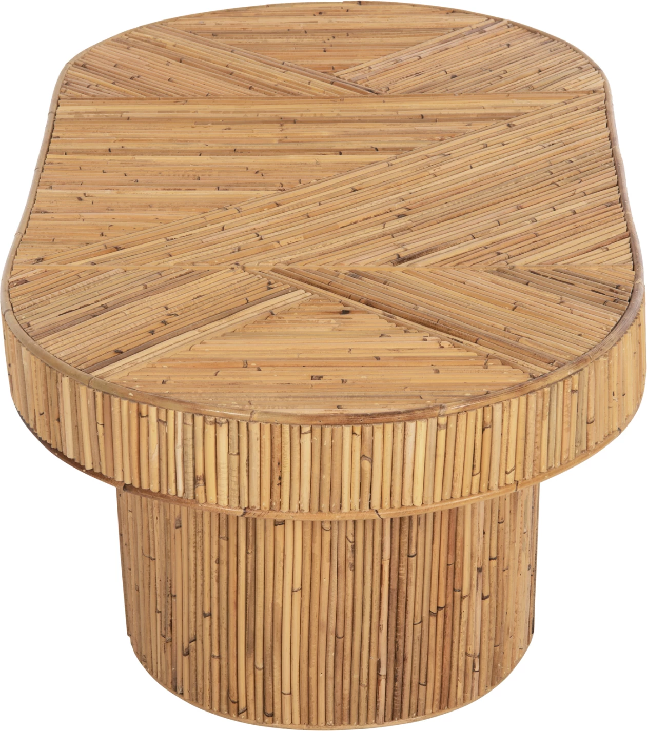 Tavolinë kafeje, sipërfaqe ovale, GATSBY, ngjyrë natyrale, FH9870, 110x59x39H cm