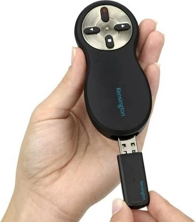 Prezenter wireless Kensington 33374EU me lazer të kuq, zi/argjend