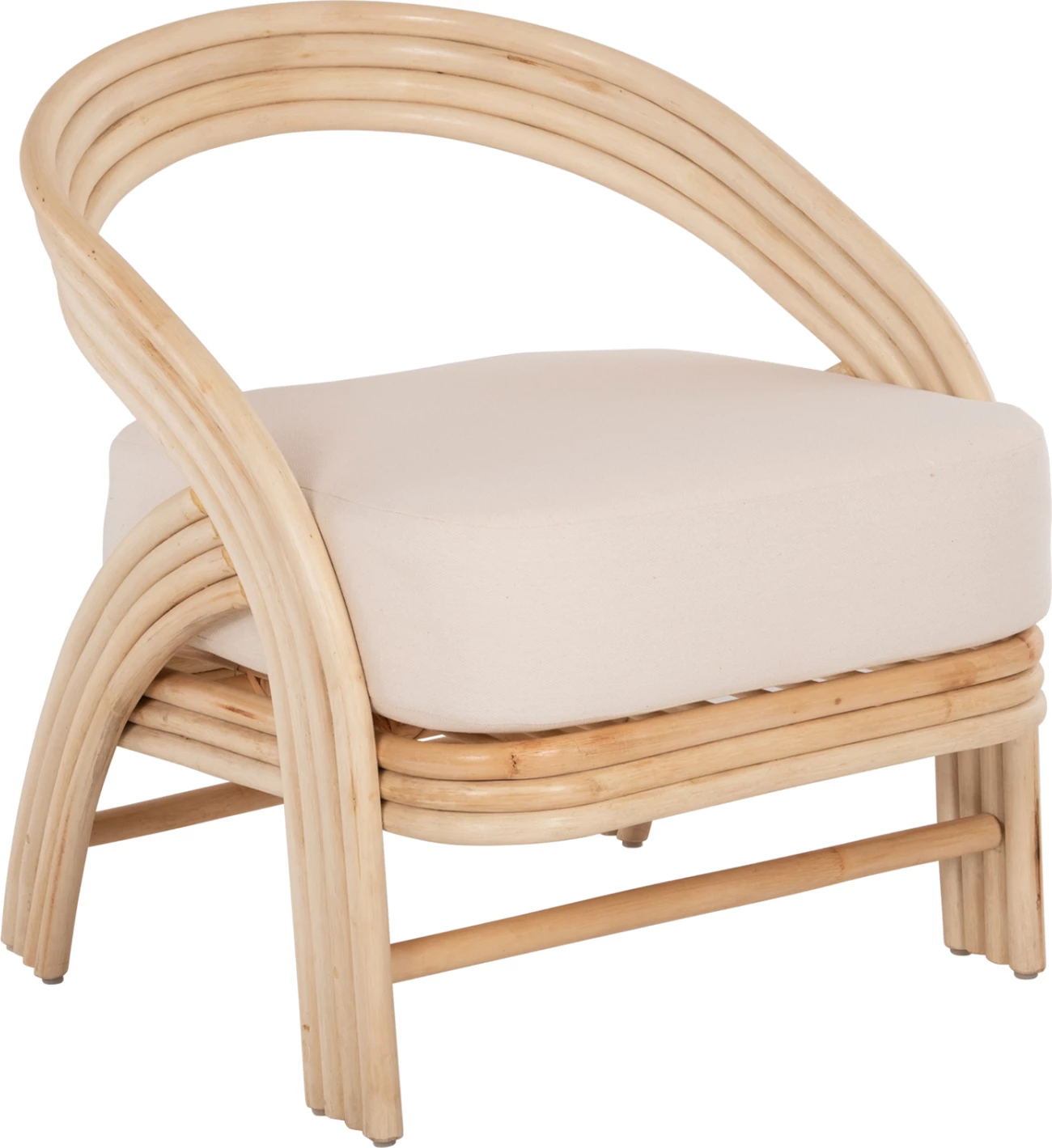 Karrige Donita FH9838 ratan natyral me jastëk të bardhë 67x74x78H cm.