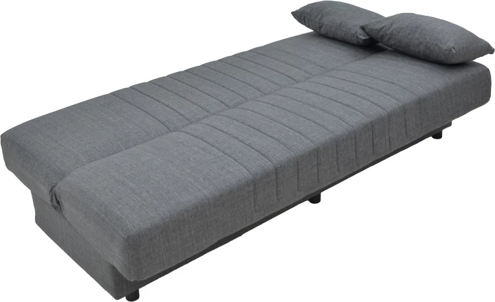 Divan trefishtë me hapësirë ruajtëse,, ngjyrë antracit, 190x75x85cm