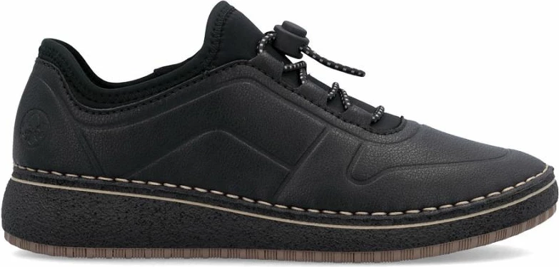 Këpucë me takë të lartë Rieker për femra, të zeza