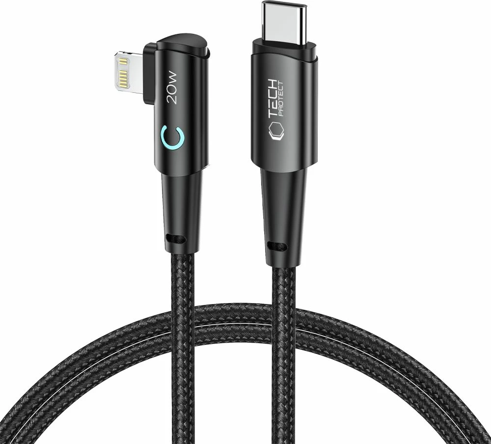 Kabllo Tech-Protect UltraBoost L, Lightning në USB-C, 1m, 20W, Gri