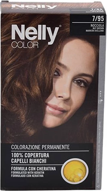 Nelly Set Color Hair Dye 50+50 ml - 7/95 Brown Hazelnut