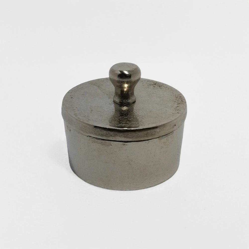 Kuti alumini për ruajtje, ngjyrë argjendi, 11x11x10 cm