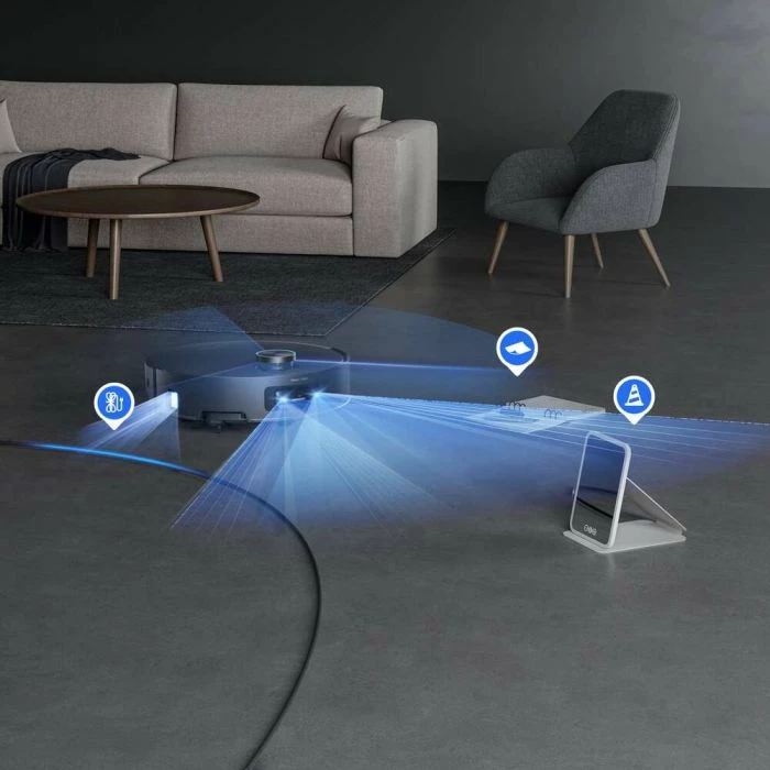 robot fshesë me korrent me larje Dyshemeje Dreame Aqua10 Ultra Track 25000Pa 6400mAh me stacion vetë-zbrazës, e zezë