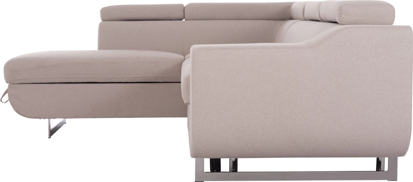 Kënd-sofë me hapësirë për depo, Encore FH3301.03L, material bezhë, 285x205x90cm