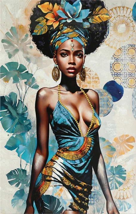 Pikturë kanavacë Georgina, shumëngjyrëshe, 80x3x120cm