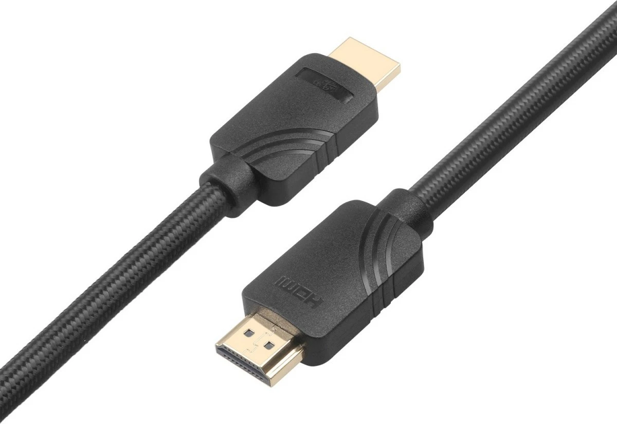 Kabllo HDMI, TB, AKTBXVH21PREM50, v2.1 5 m 8K/60 ose 4K/120, High Speed me Ethernet, Type A mashkull në mashkull, gërshetim i fortë, gold-plated, e zezë