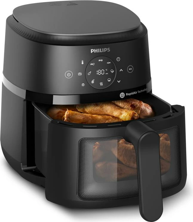 Fritezë me ajër, Philips, NA220/00, 4.2 L, 1500 W, e zezë