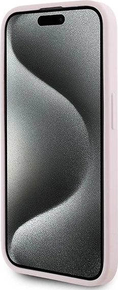 Mbështjellës Karl Lagerfeld Diagonal Quilted Script për iPhone 15 Pro, Rozë