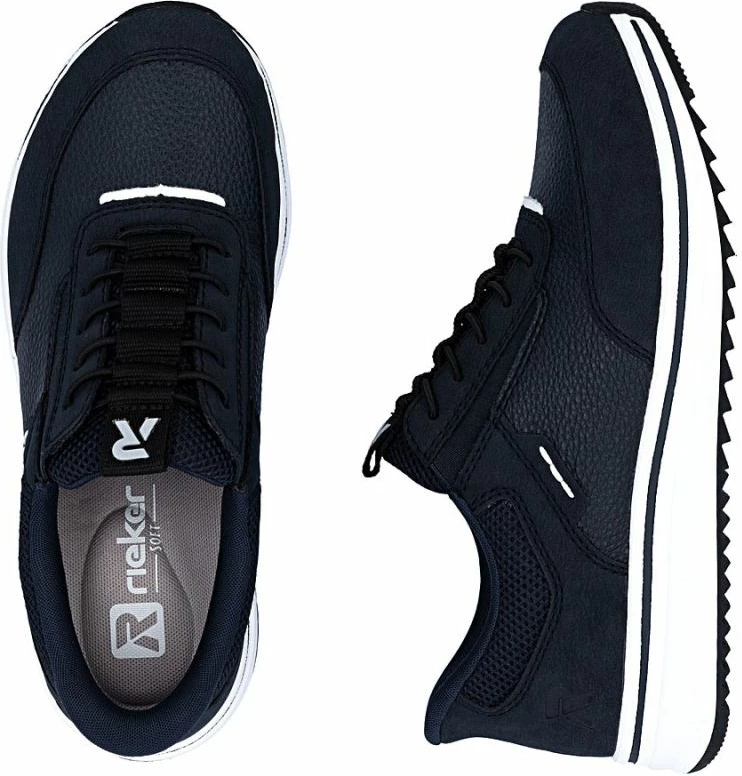 Këpucë me taka Rieker për femra, navy blue