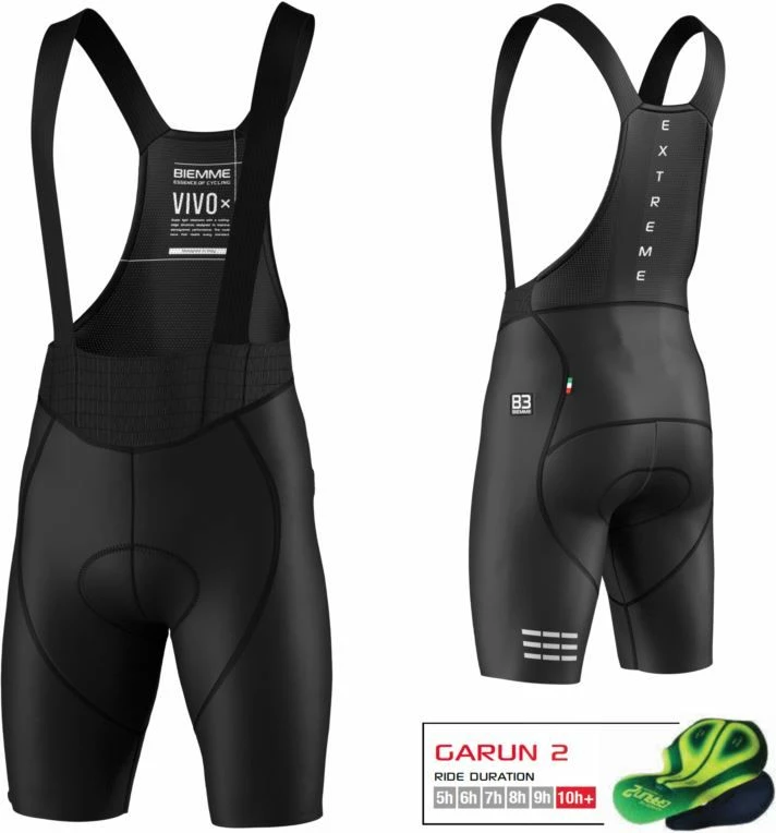 Shorce biçiklete Biemme për meshkuj, të zeza