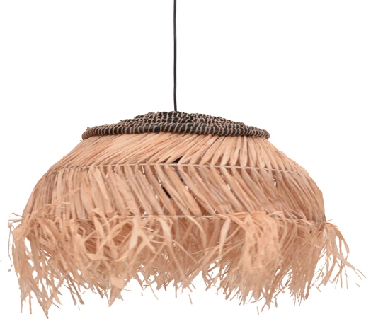 Llambë tavani Hengiole Inart, ngjyrë natyrale e zezë, D60x40cm