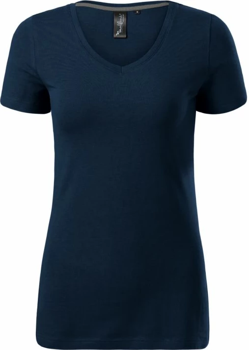 Maicë me qafë V për femra Malfini, blu marine