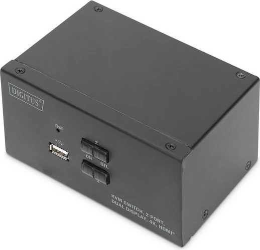 Switch KVM Digitus DS-12860, 2 porta, Dual Display, 4K, HDMI, i zi