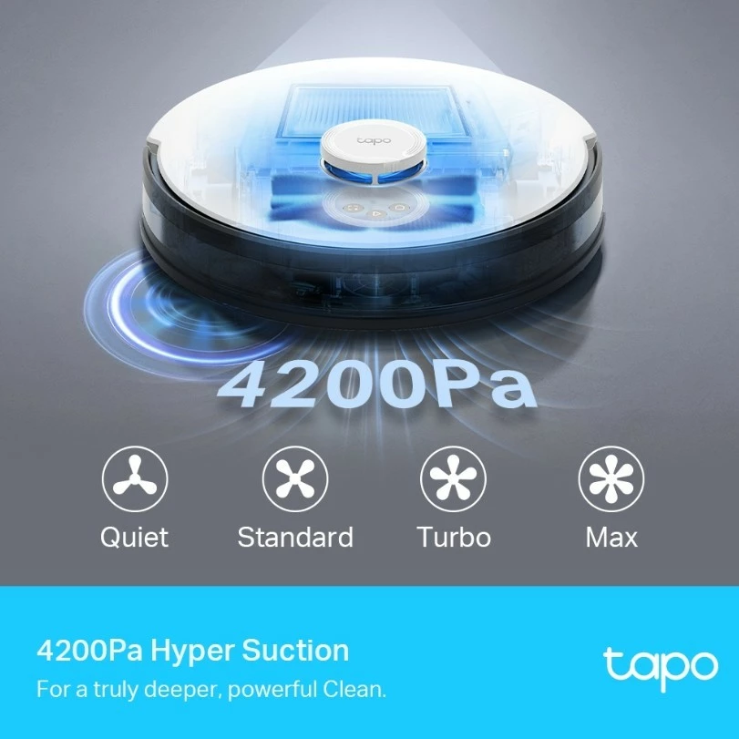 Robot pastrues TP-LINK Tapo RV30, 4200Pa, 5000mAh, bardhë
