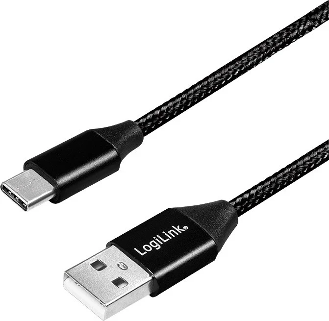 Kabllo LogiLink, USB-C në USB 2.0, 1 metër, e zezë