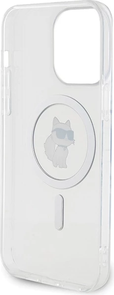 Mbështjellës Karl Lagerfeld IML Choupette MagSafe për iPhone 15 Pro Max, transparent