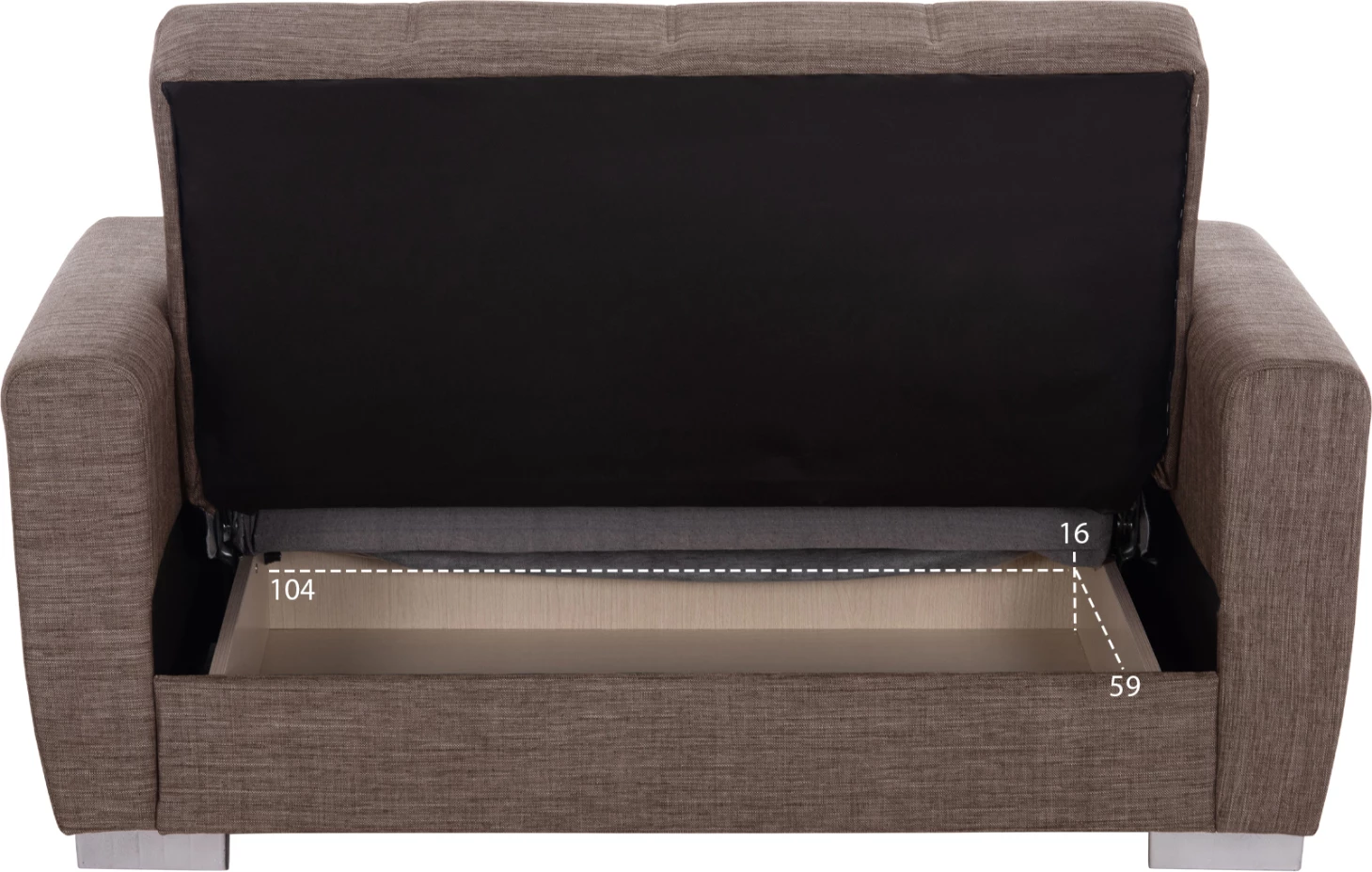 Divan shtrat FH3241.02, 150x84x88cm, bezhë, 2 vendesh