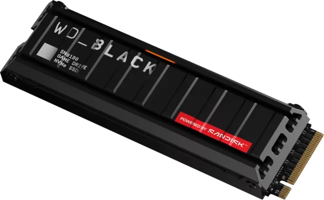 SSD NVMe SANDISK WD Black SN8100 WDS400T1XHM 4TB M.2 2280 PCIe 5.0 me ftohës RGB, e zezë